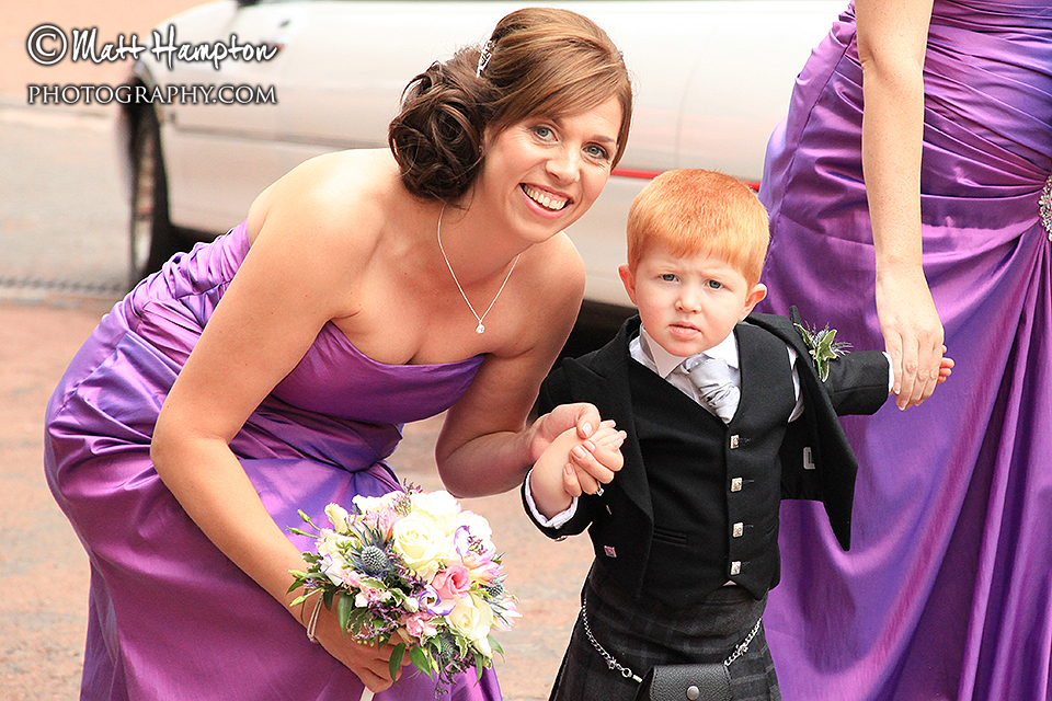 The Page Boy waiting patiently with mum!
